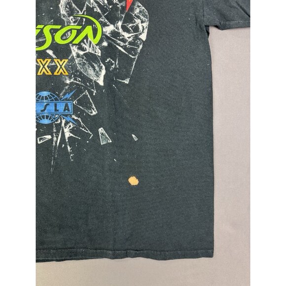 Vintage Y2K Band Tee Concert Def Leppard Poison XXX Tesla Black Shirt Large Tour - Picture 7 of 11